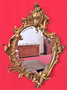 Small gilt bronze mirror
