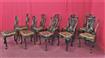Group of 10 carved chairs