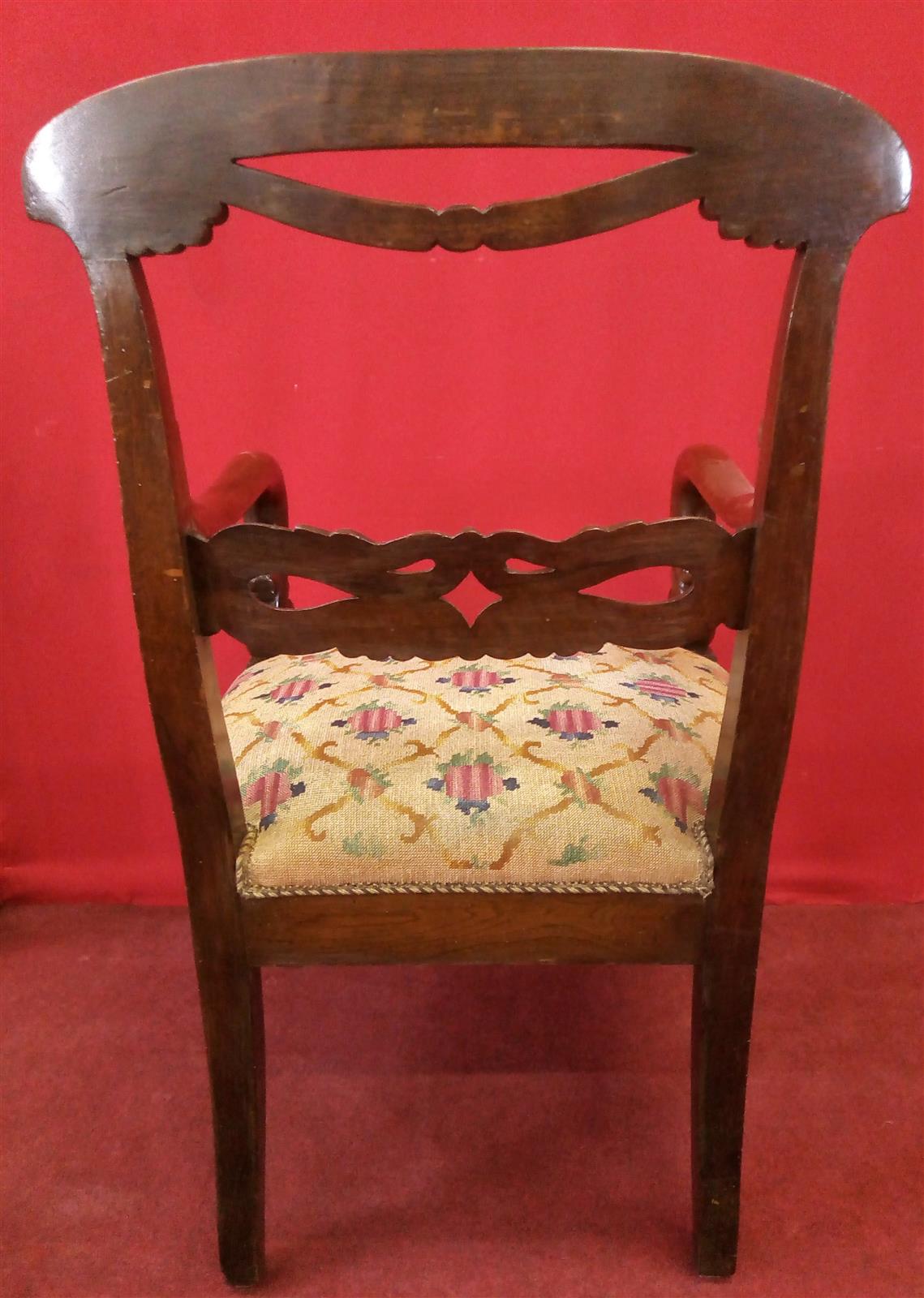 Walnut armchair Carlo X