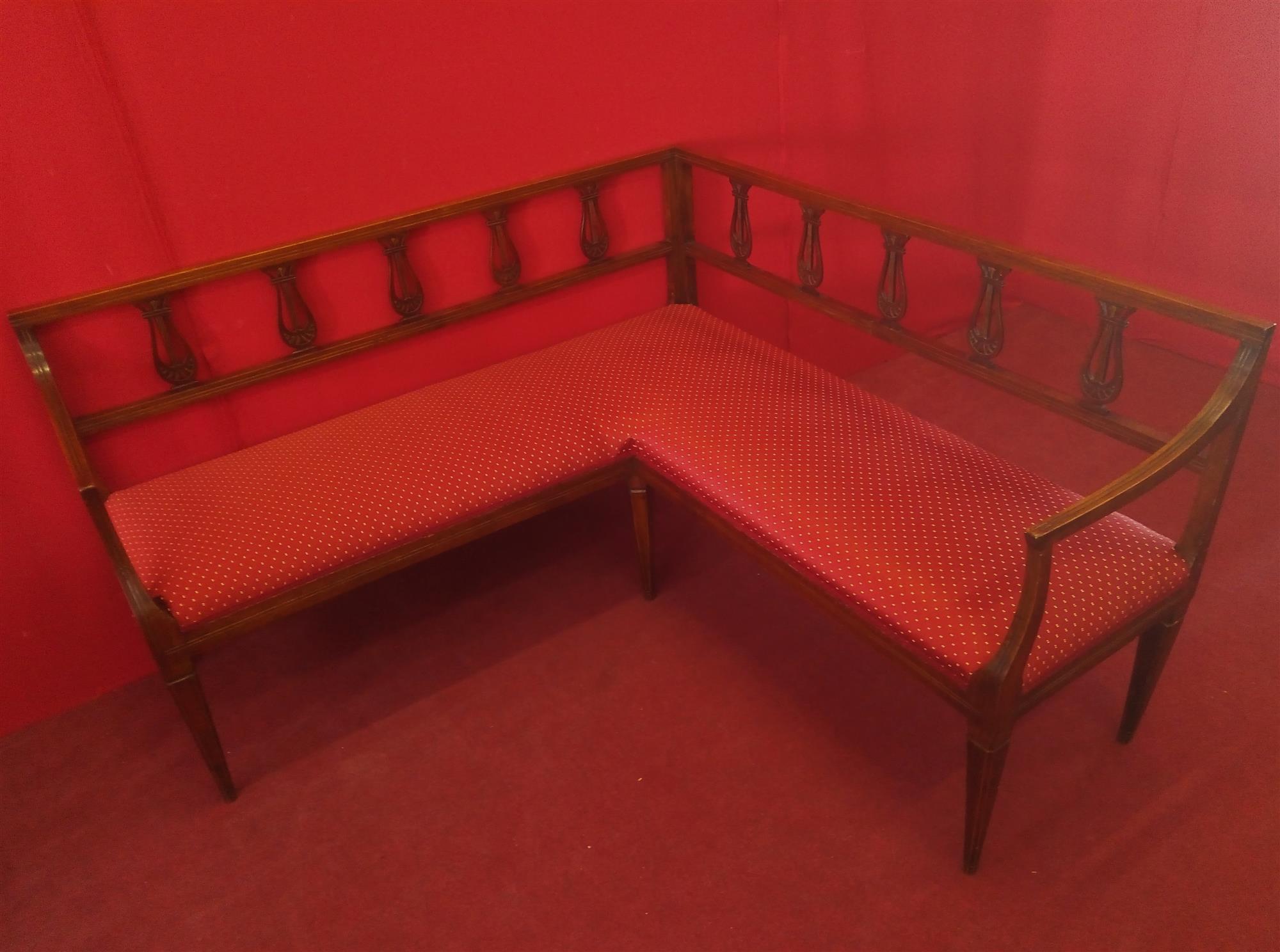Lounge set with corner sofa Louis XVI