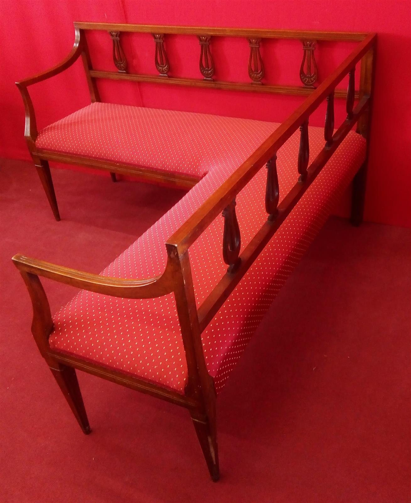 Lounge set with corner sofa Louis XVI