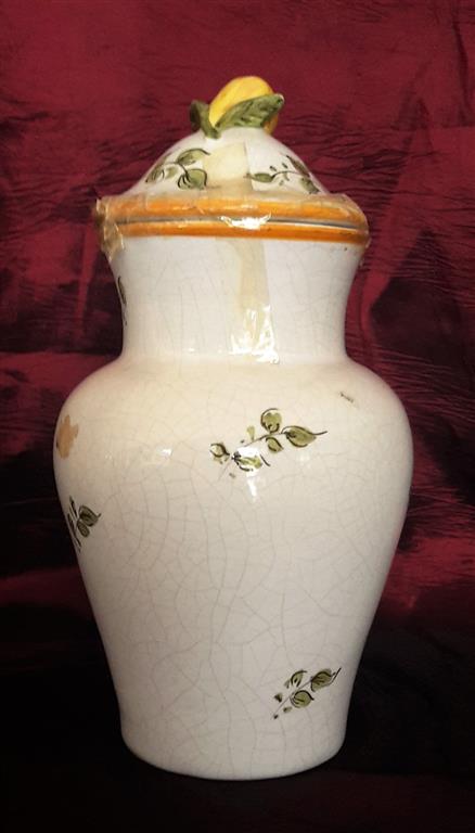 Pair of Italian ceramic vases, hand-painted