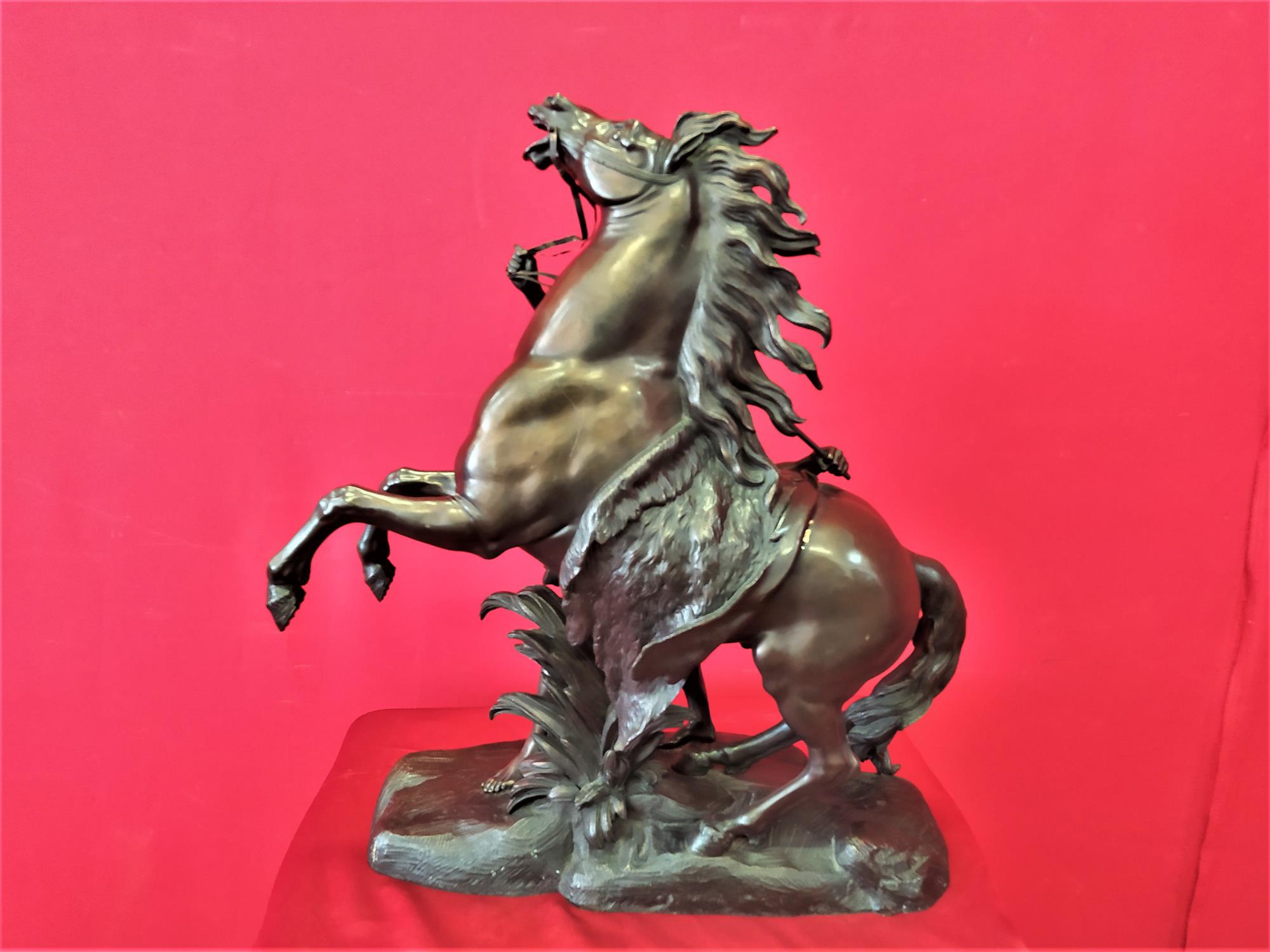 Bronze horse signed Coustou