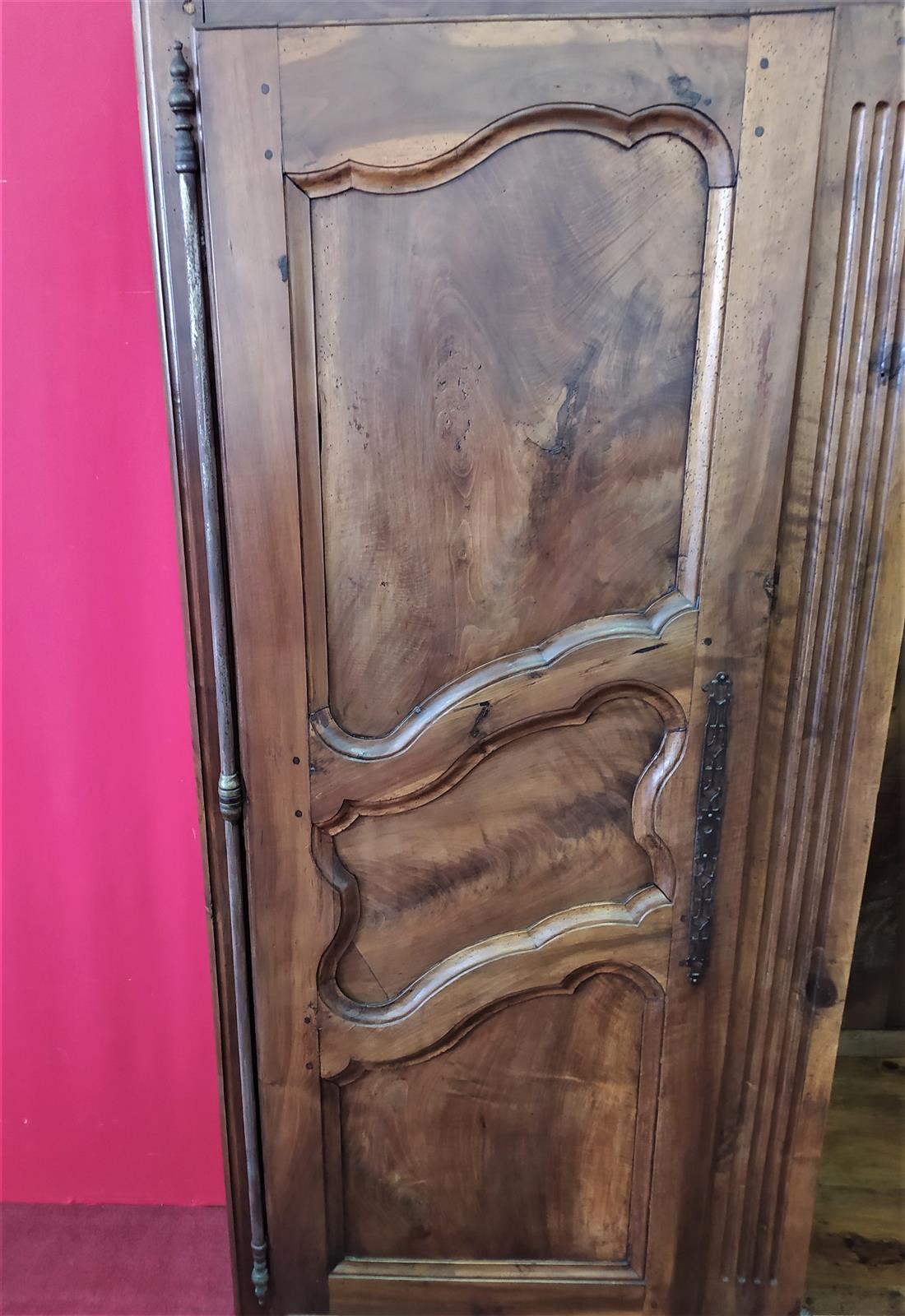 Provencal wardrobe two doors walnut