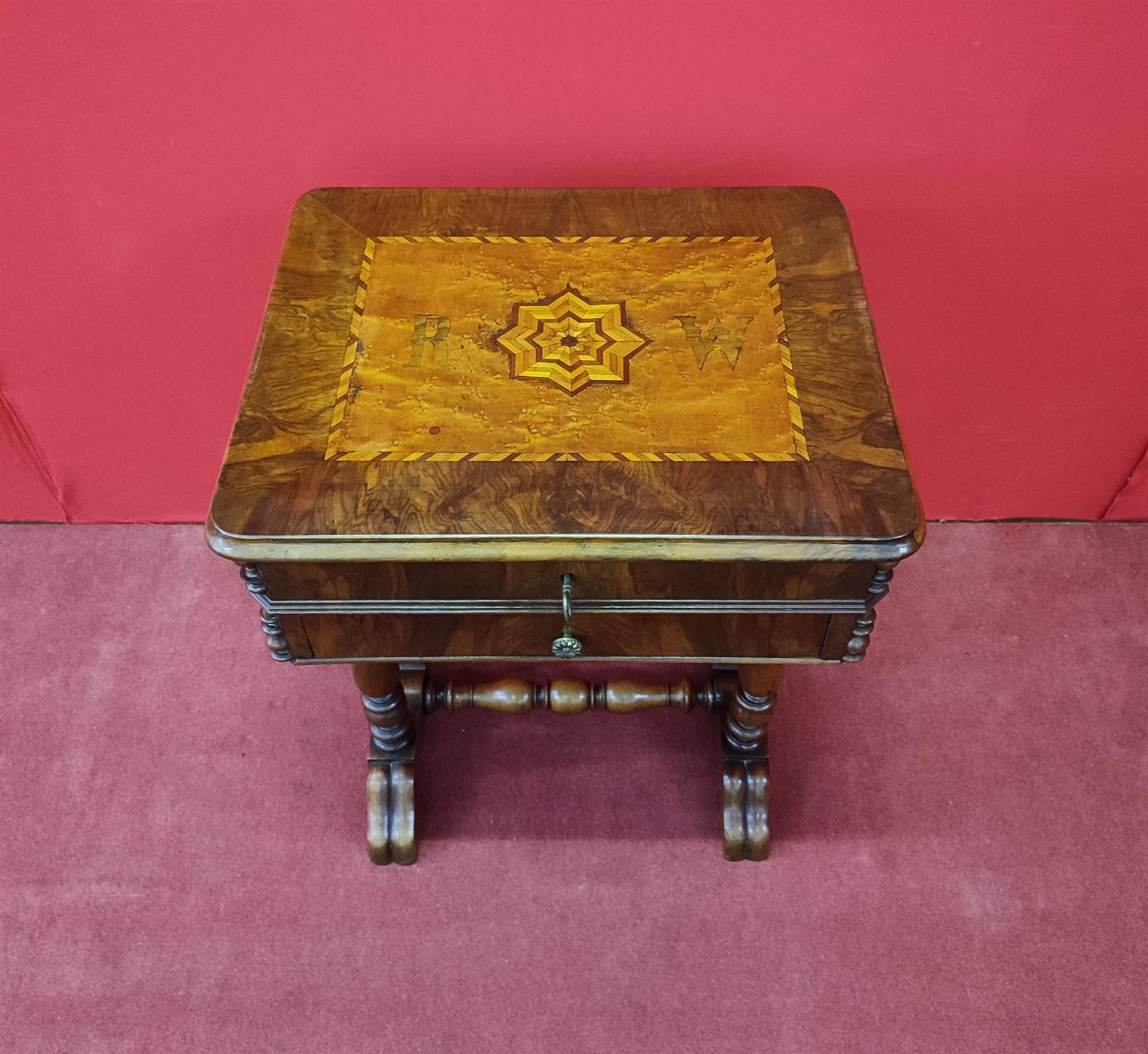 Inlaid jewelry table