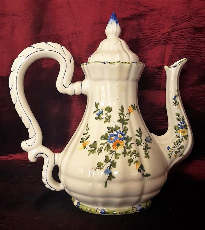 Coffee pot in Italian ceramics, hand-painted
