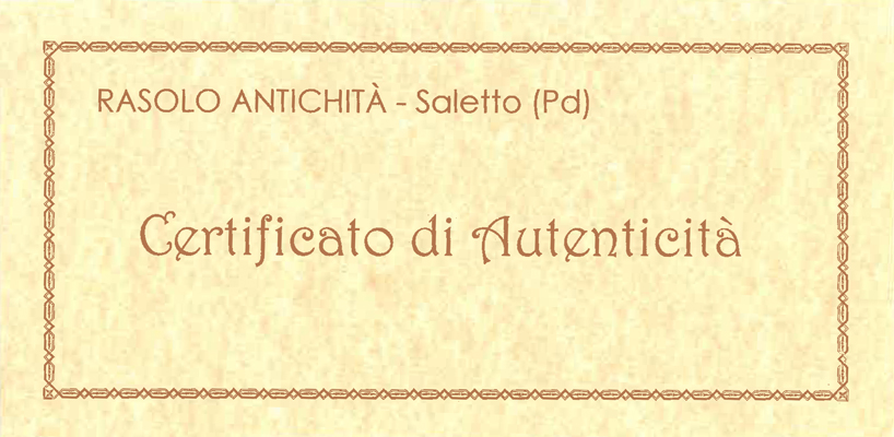 Certificato autenticitÃ 