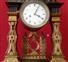 Pendulum clock in gilded and lacquered wood