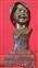 Smiling girl's face Bronze signed