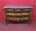 Chest of drawers with marble Walnut plated