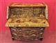 Chest of drawers in walnut briar with secret drawers