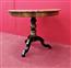 Small round inlaid coffee table