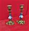 Pair of small bronze candlesticks