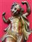 Bacchus dancing bronze figure