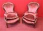 Pair of rosewood armchairs