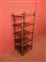 Square walnut etagere