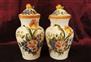 Pair of Italian ceramic vases, hand-painted