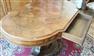 Italian coffee table Louis Philippe walnut root with drawer