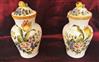 Pair of Italian ceramic vases, hand-painted