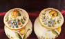 Pair of Italian ceramic vases, hand-painted