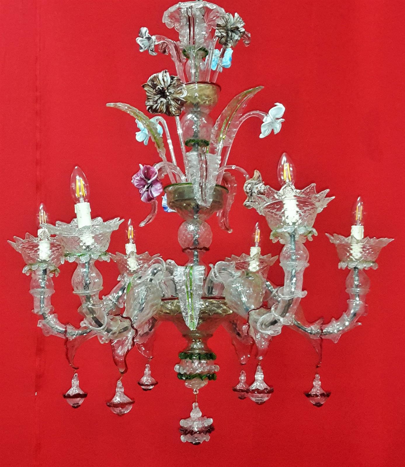  Murano Blown glass chandelier