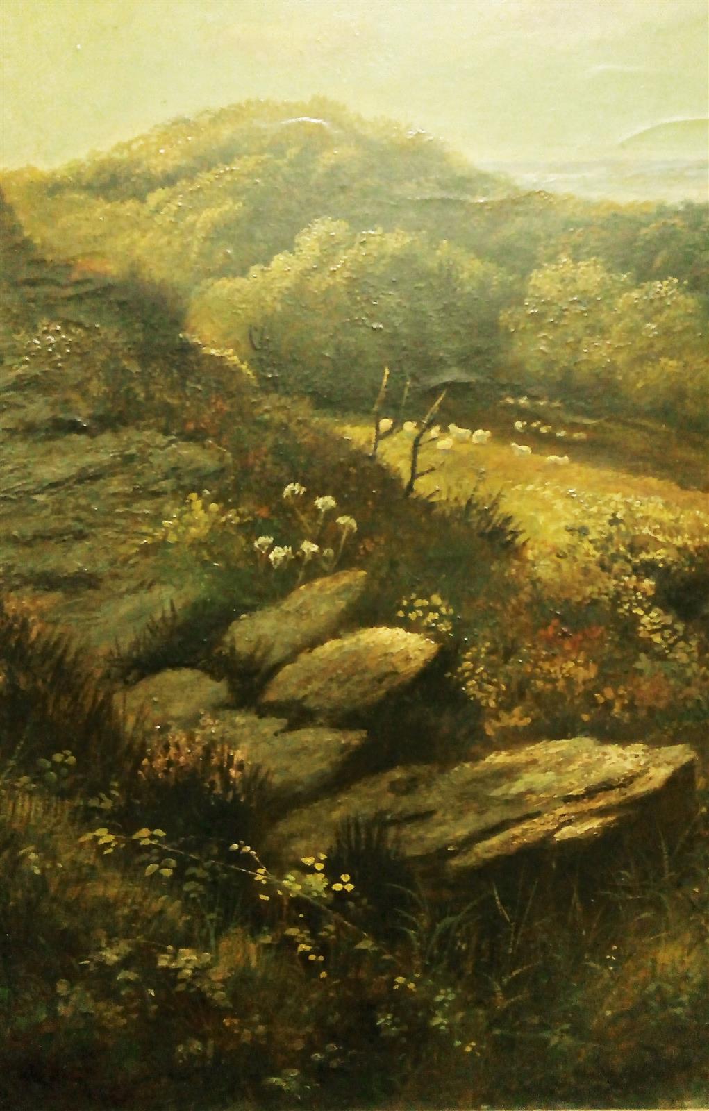 Oil painting of a landscape