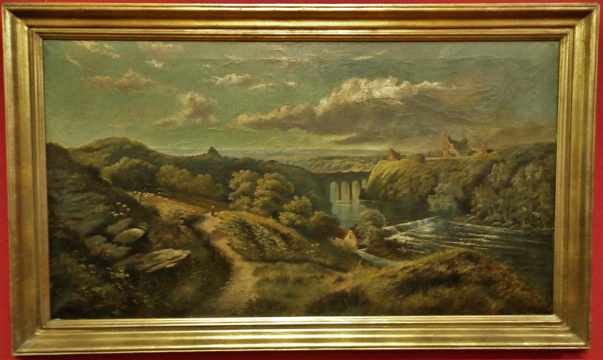 Oil painting of a landscape