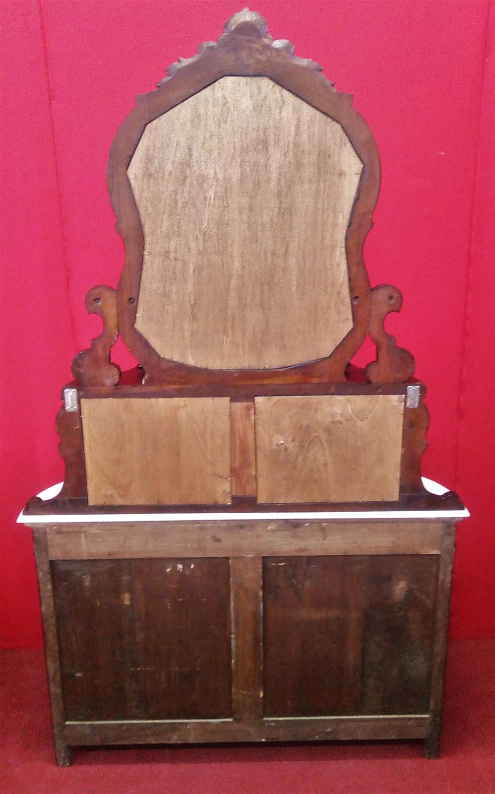 Carved Lombard sideboard, upper part with mirrors