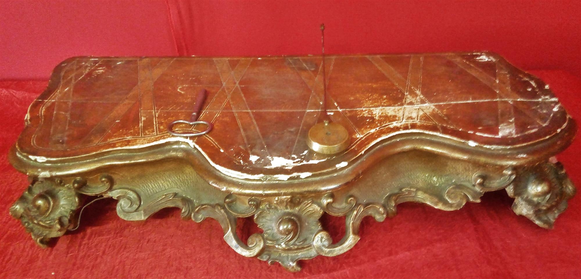 Clock and Pair of gilt bronze candlesticks