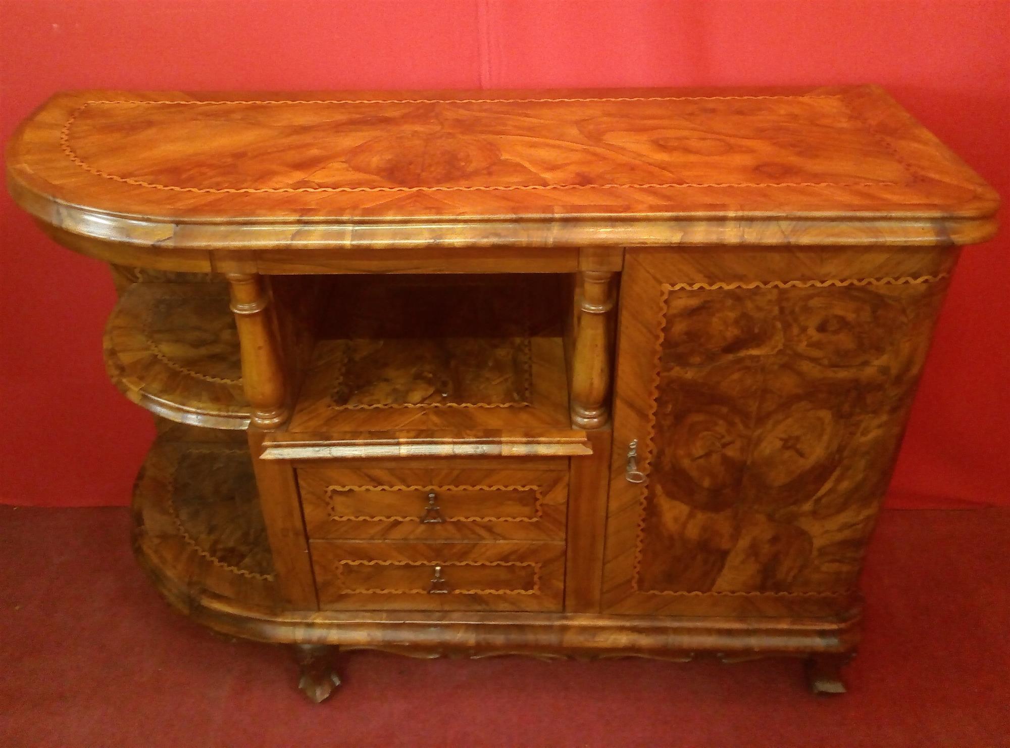 TV cabinet in walnut root