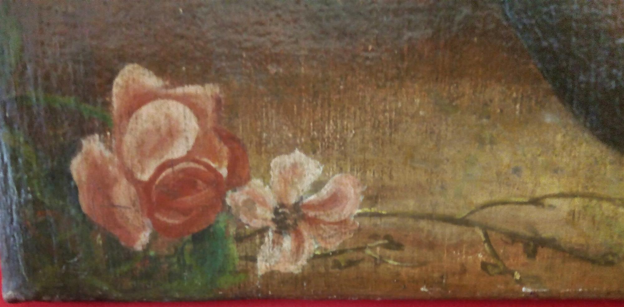 Dipinto di un vaso di fiori