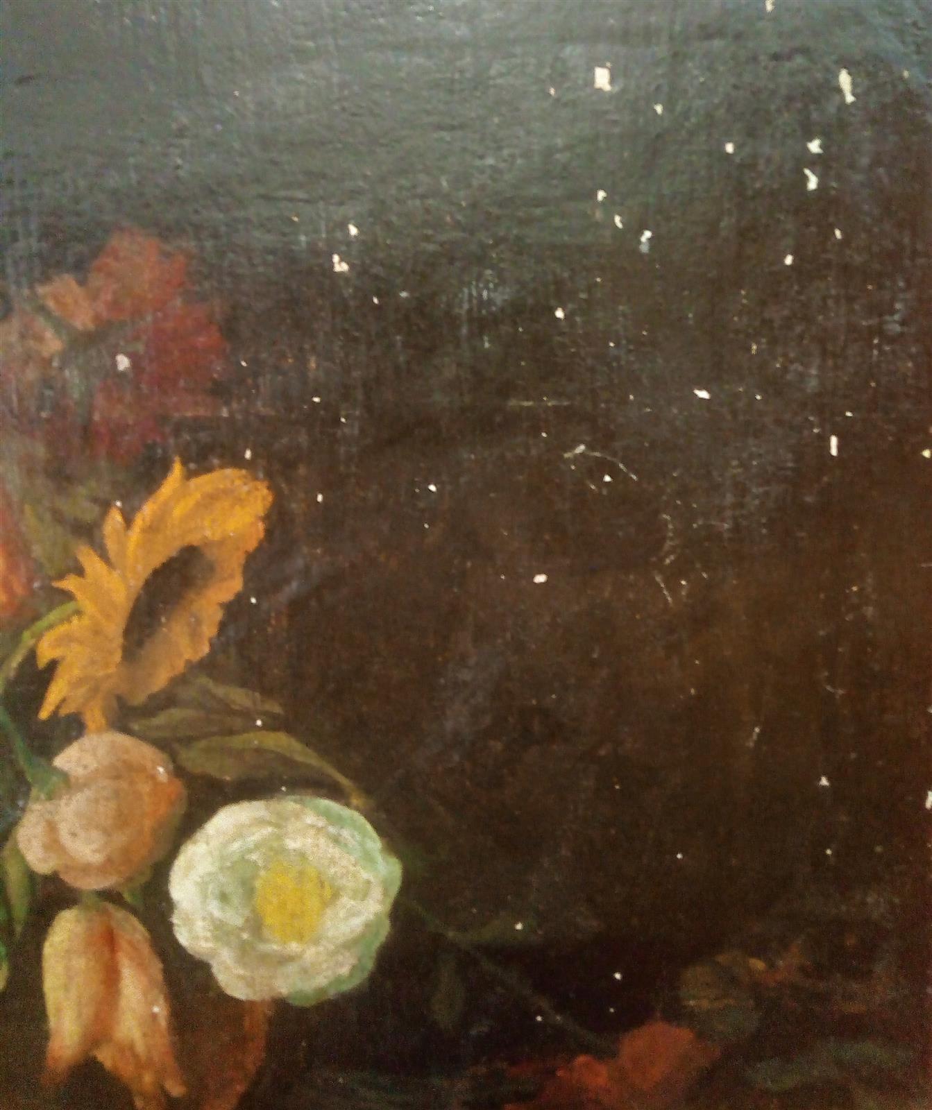 Painting of a vase of flowers