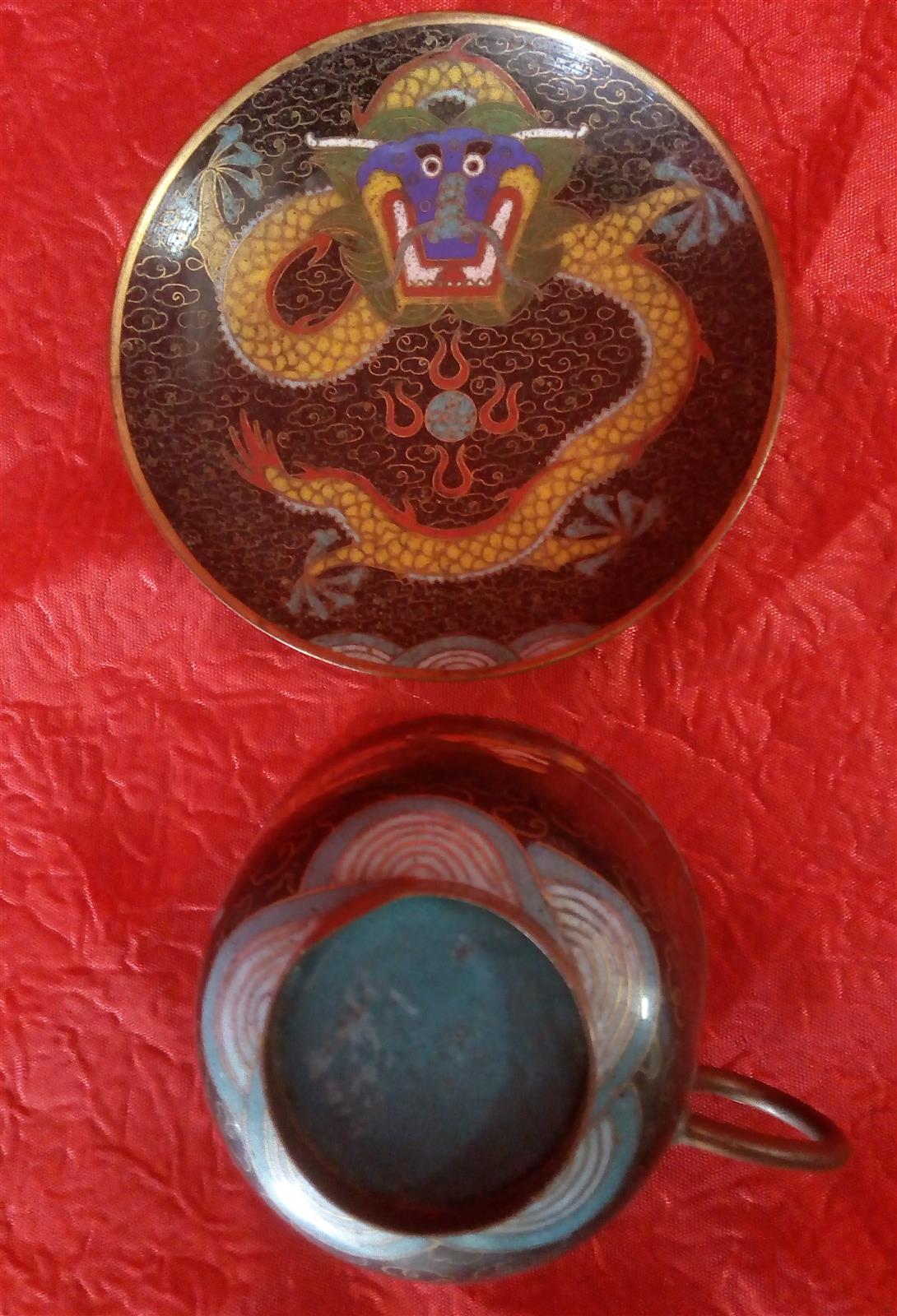 Cloisonné coffee set 16 pcs