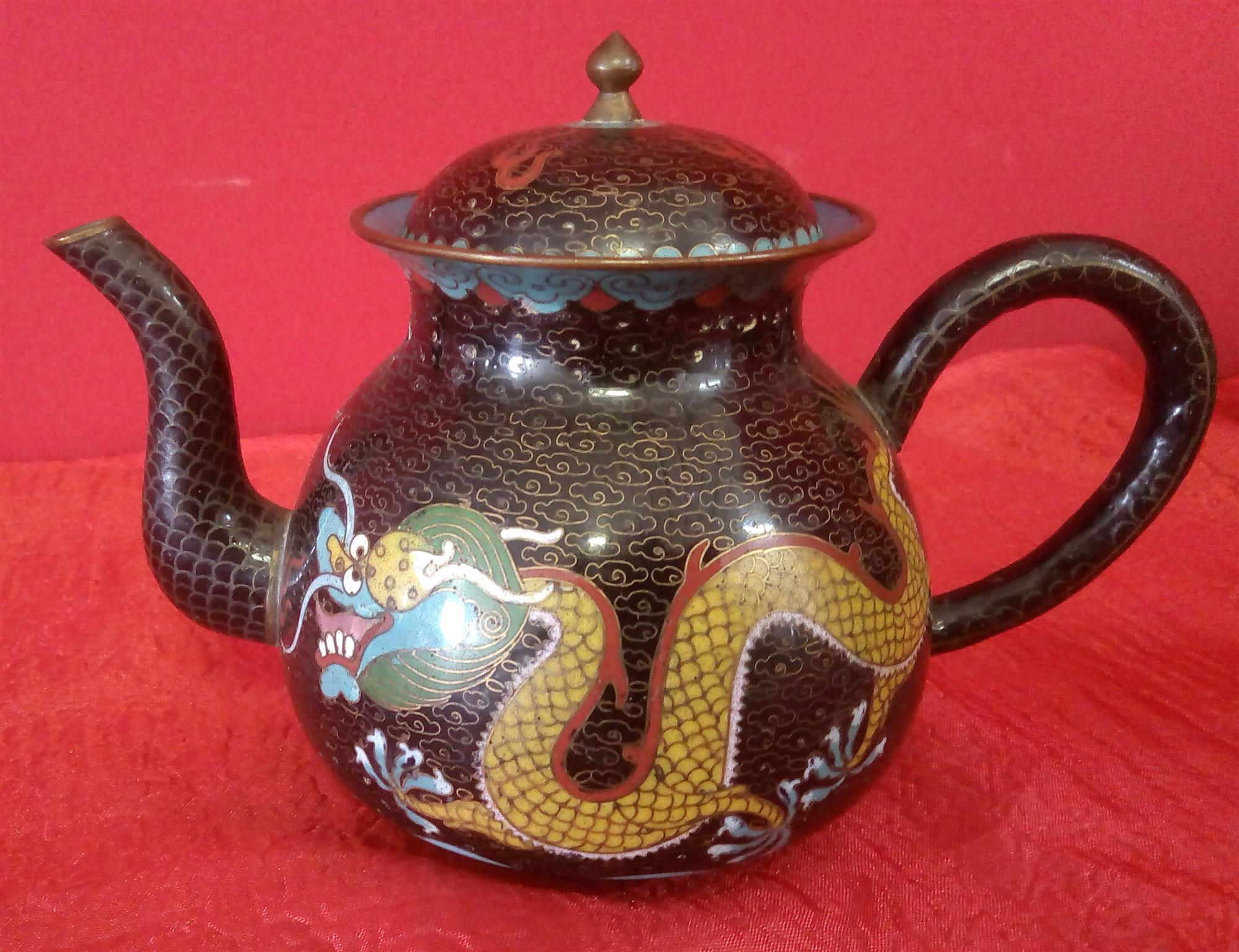 Servizio da caffè in cloisonné 16 pz