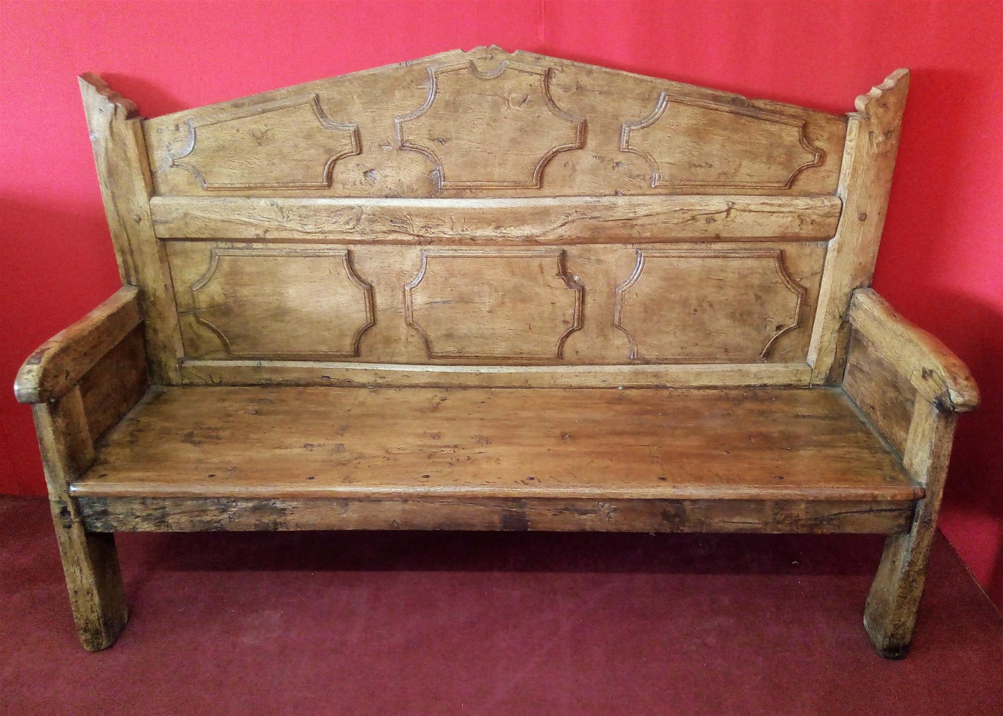 Emilian bench of the '600 in oak