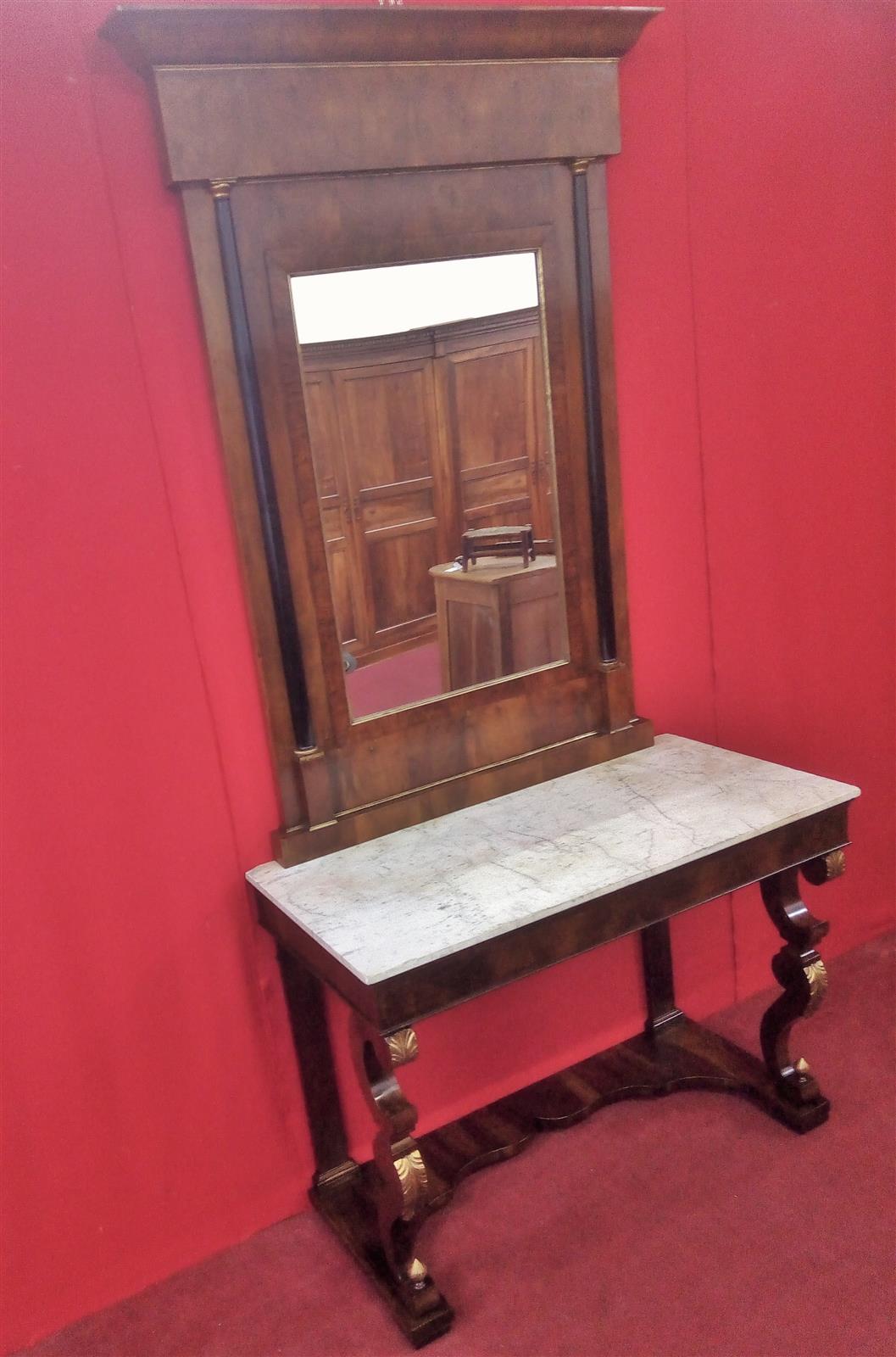 Empire console with mirror