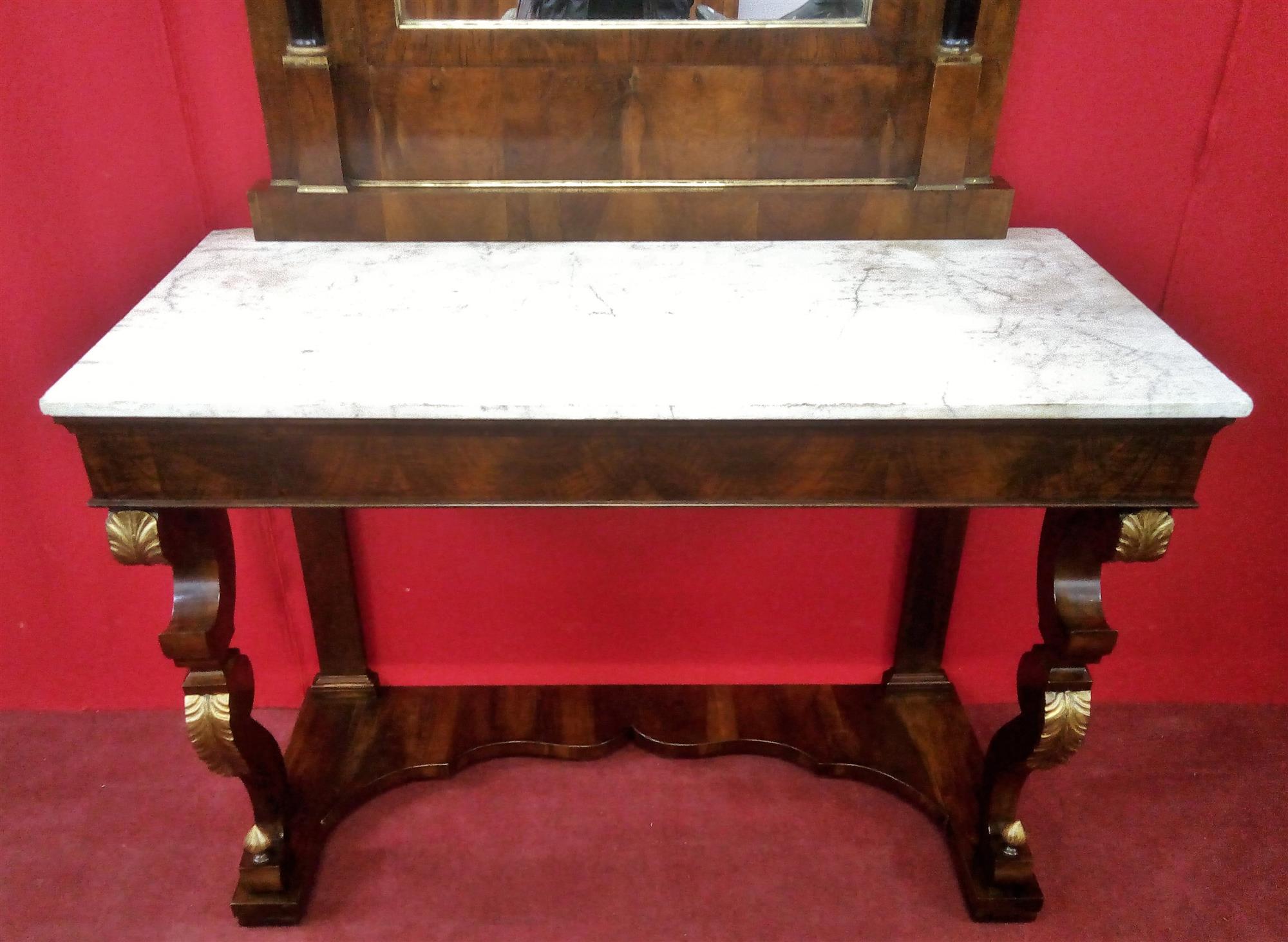 Empire console with mirror