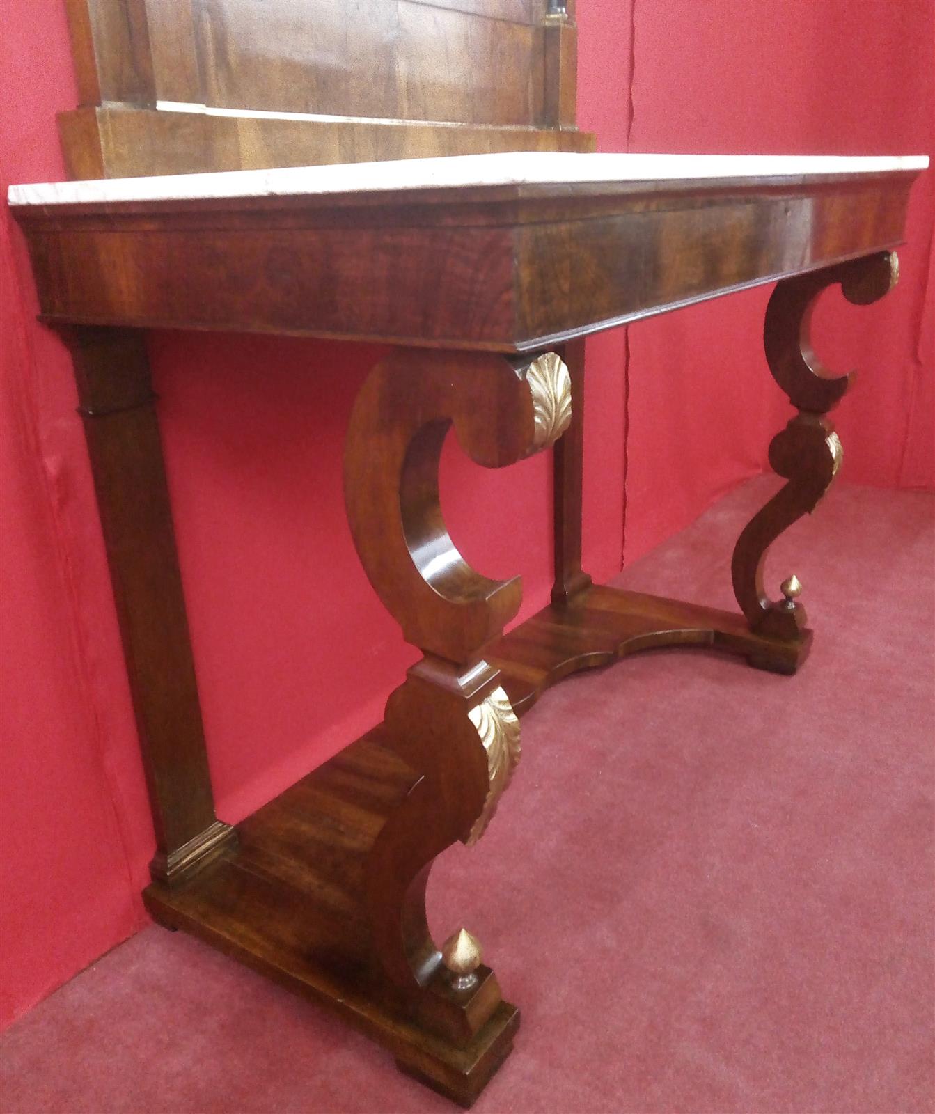 Empire console with mirror