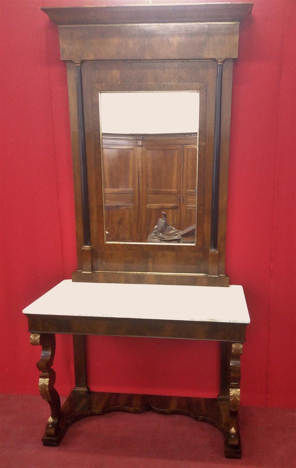 Empire console with mirror