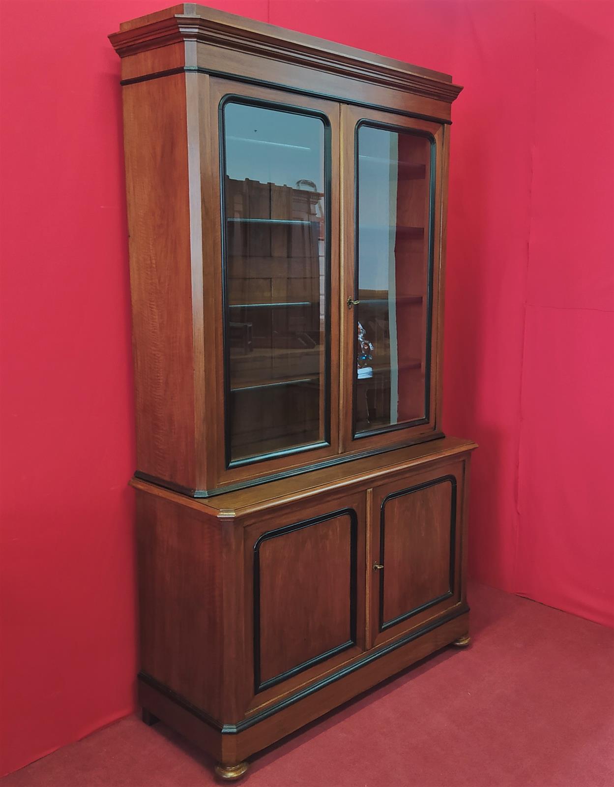 Small two-door bookcase