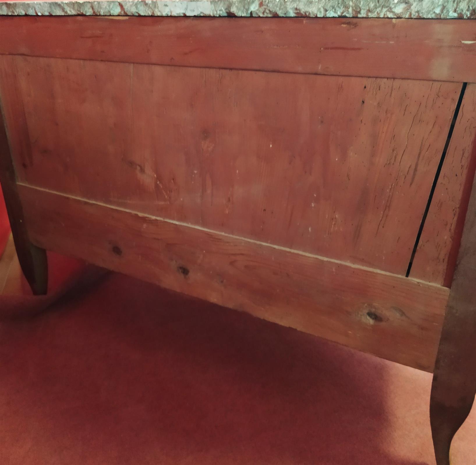 Chest of drawers with marble Walnut plated