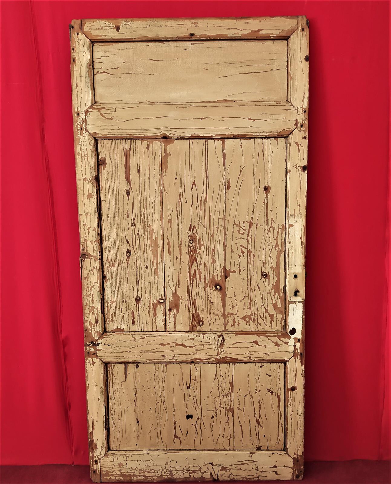 Single door in lacquered fir