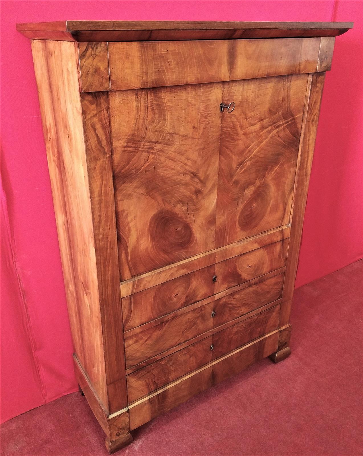 Walnut secretaire restored