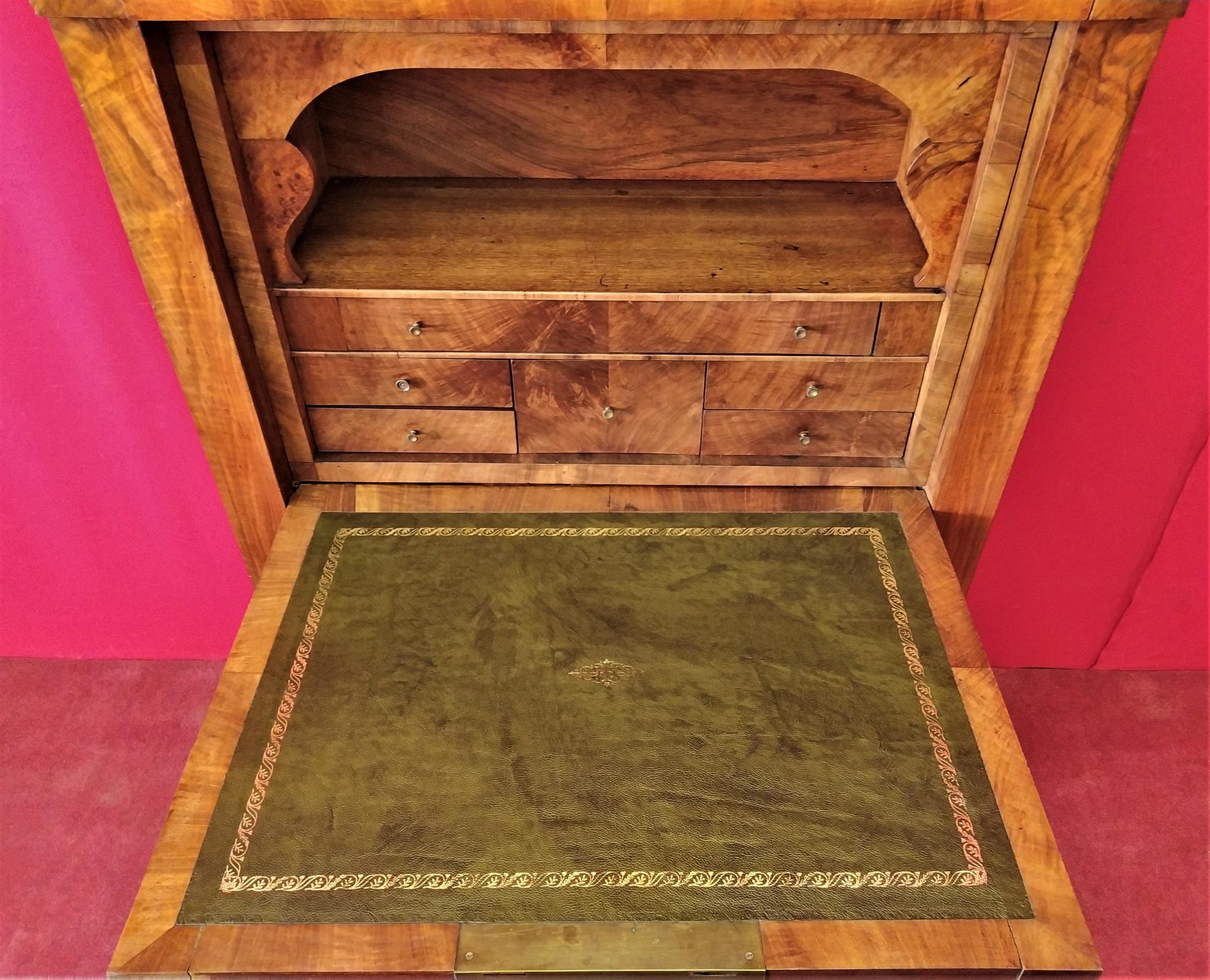 Walnut secretaire restored