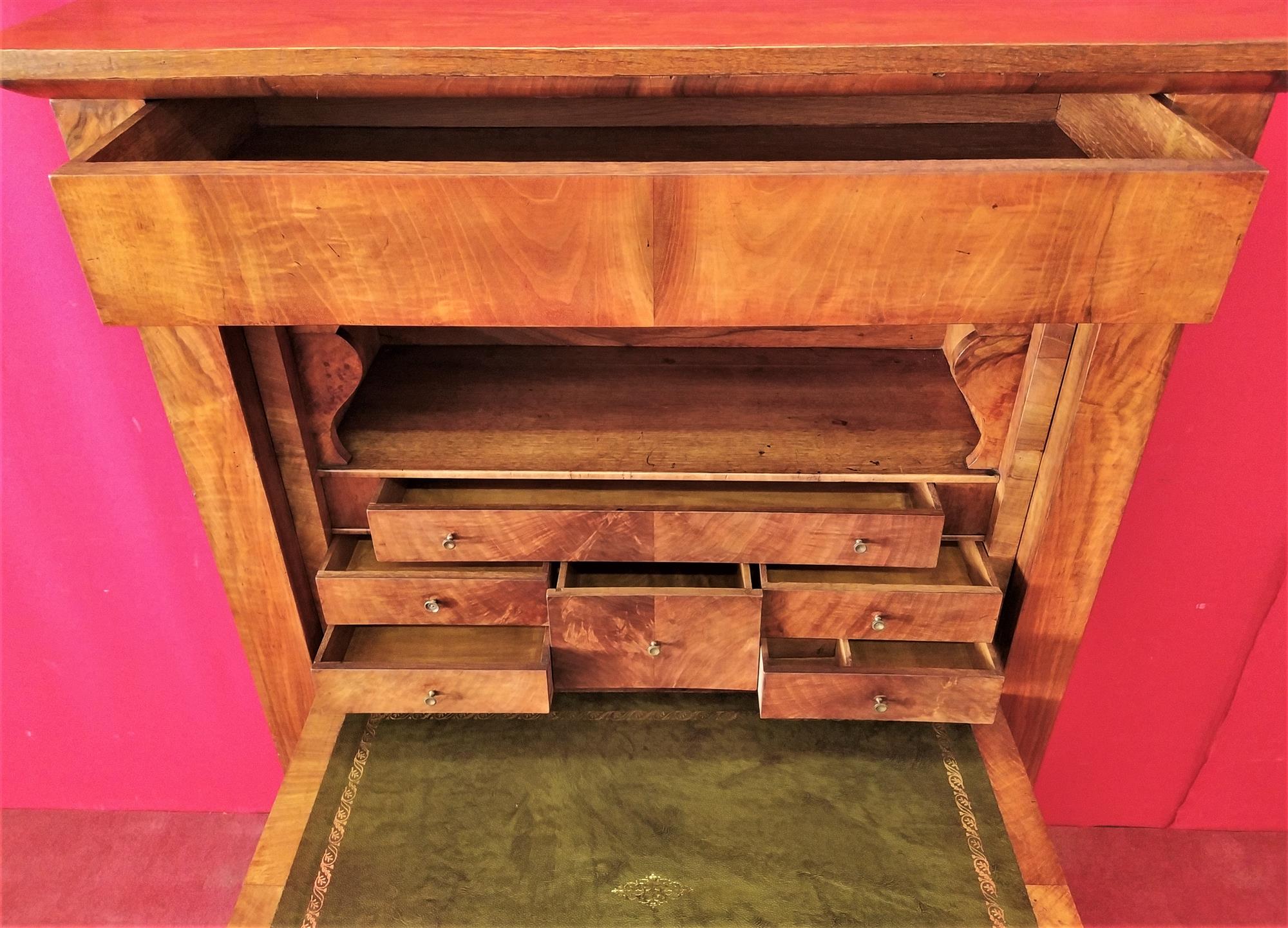 Walnut secretaire restored