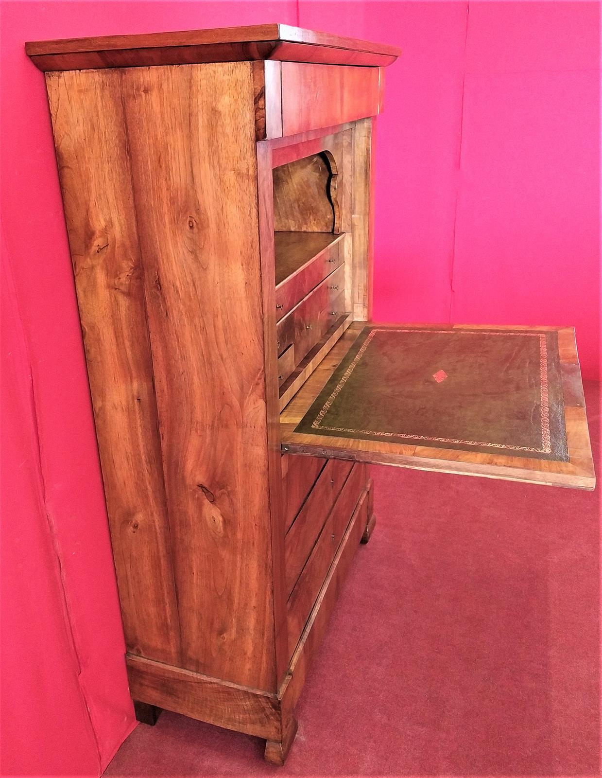 Walnut secretaire restored