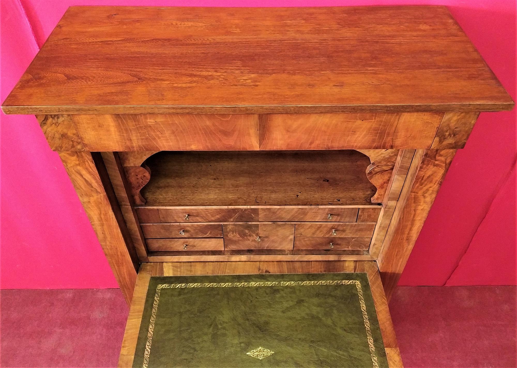 Walnut secretaire restored