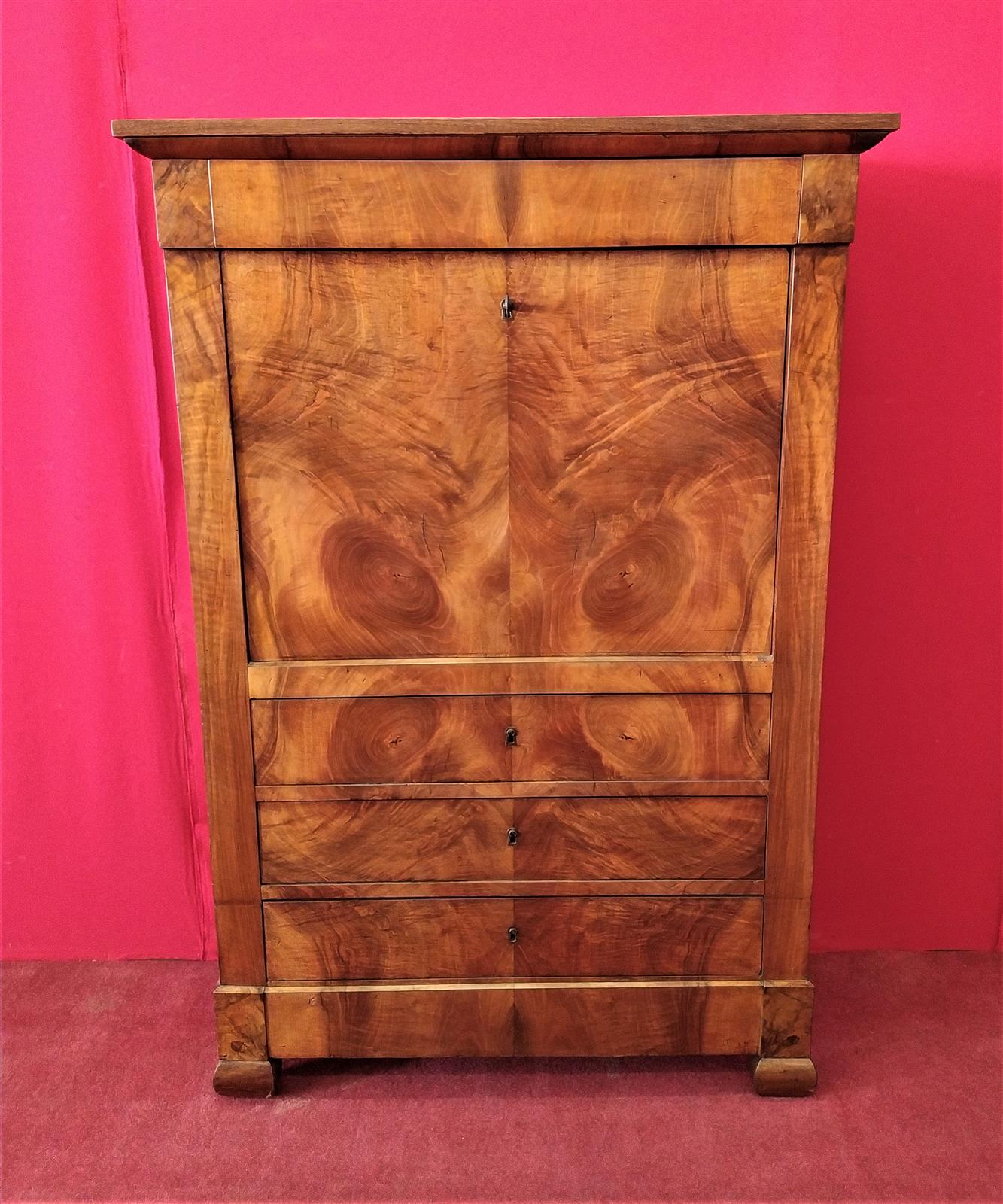 Walnut secretaire restored