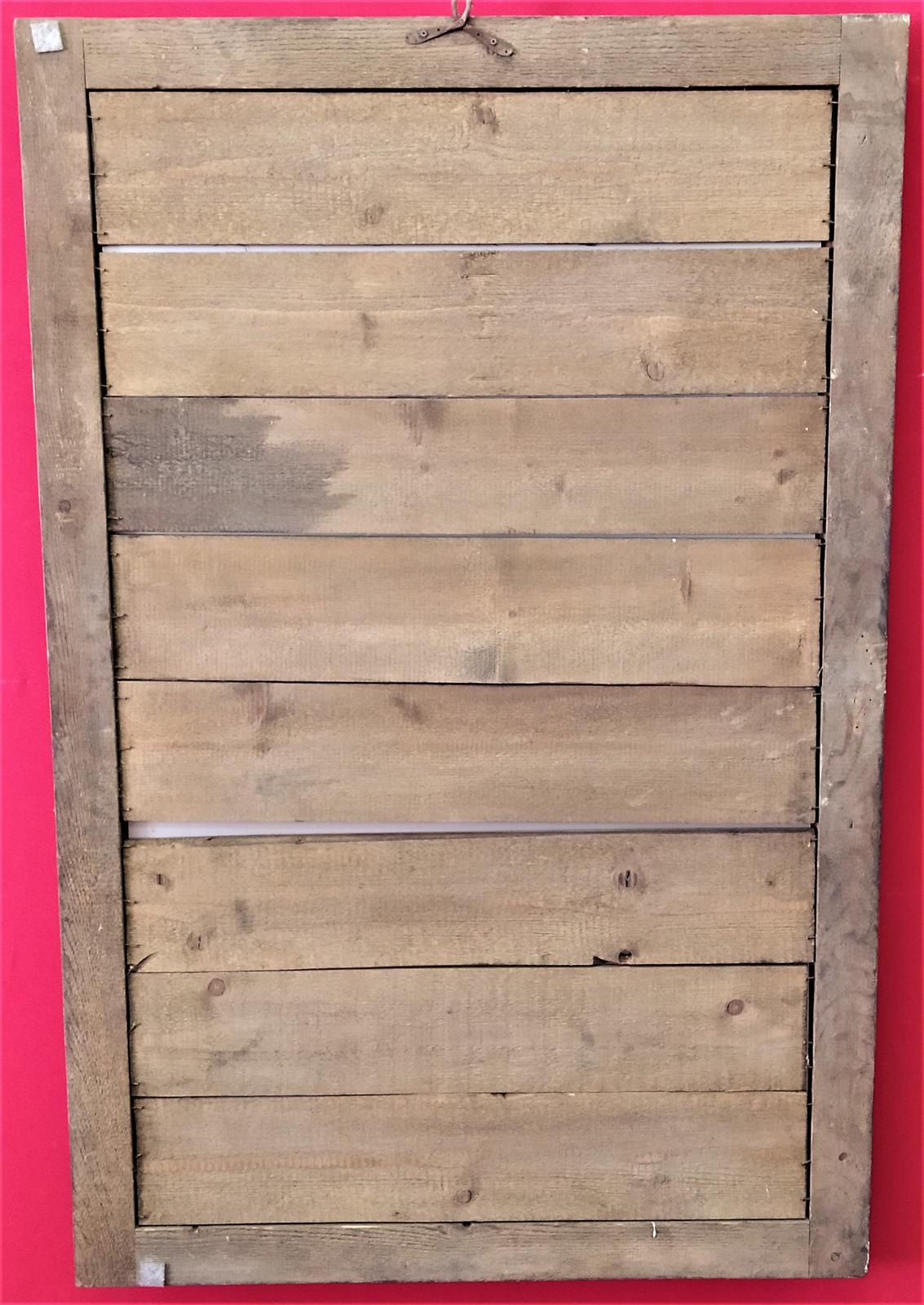 Rectangular wooden mirror