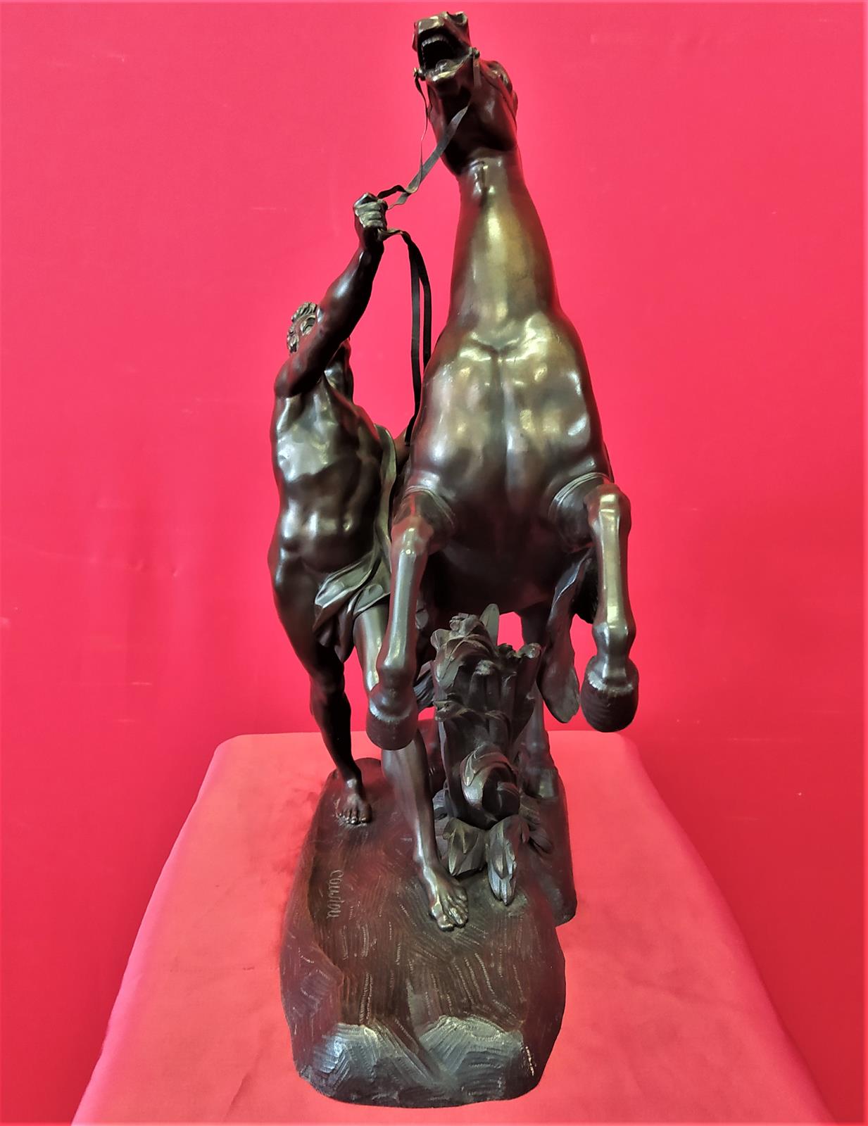 Bronze horse signed Coustou